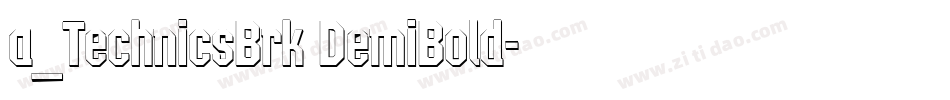 a_TechnicsBrk DemiBold字体转换